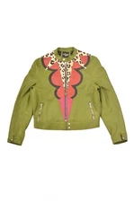 Mimi Liberte Michel Klein Designer Leather Jacket ML 204 1207E Size 38