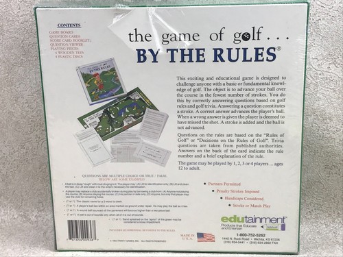 The Game of Golf...By the Rules 1993 Golf Rules & Trivia Trinity Games New - Picture 3 of 6