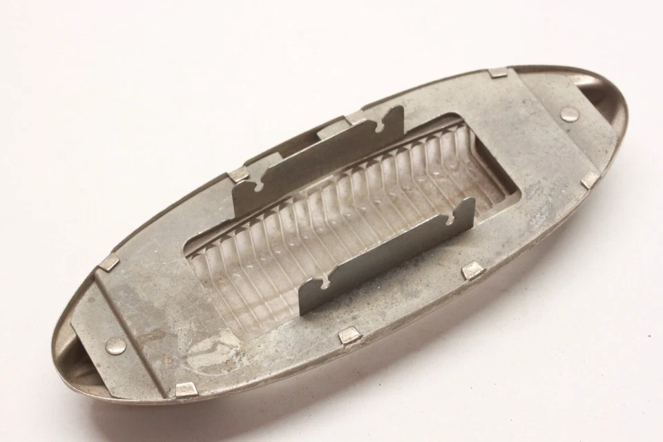 Original 1947 1948 1949 Hudson Truck Interior Dome Light Glass Lens w/ Bezel 3 - Image 4 of 4