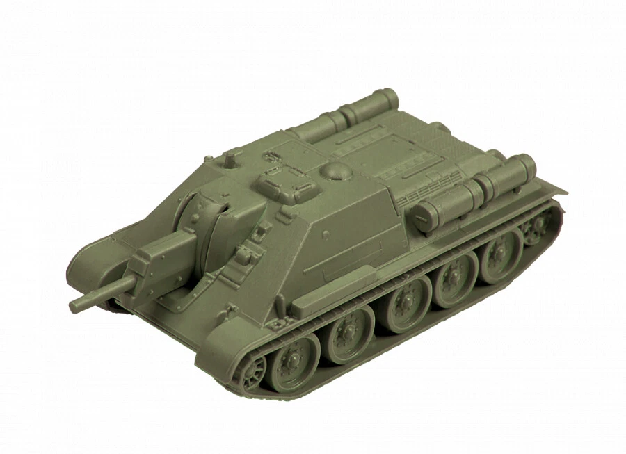 Soviet Self Propelled Gun Su-122 1:100 Plastic Model Kit ZVEZDA - Immagine 3 di 4