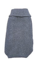 Koch Chihuahua Hundepullover 18cm Länge für kleine Hunderassen grau blau