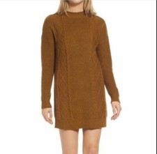 BP Womens Cable Knit Sweater Dress XS 
