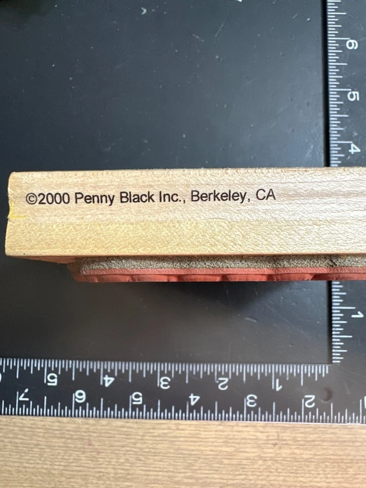 Penny Black Inc. "The Three Of Us" Vintage 2000 Sello de Goma de Madera Amistad Foto 4 de 4