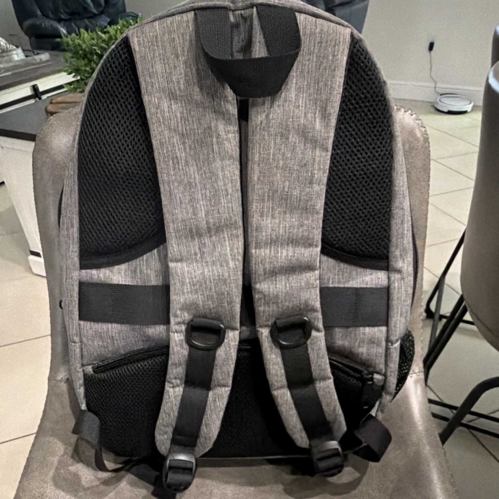 Matin Gray Backpack with Multiple Compartments, P… - image 2
