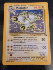 Pokémon TCG Magneton Fossil Holo Card 11/62 Unlimited Holo Rare