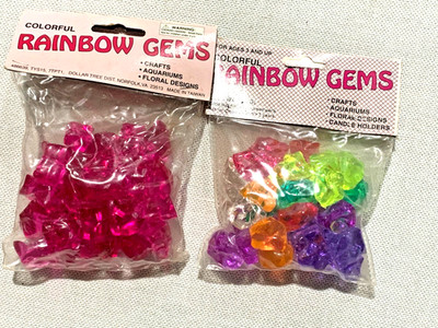 Colorful Rainbow Gems For Crafts & Decor Suitable For Ages 3+ Vibrant Colors For