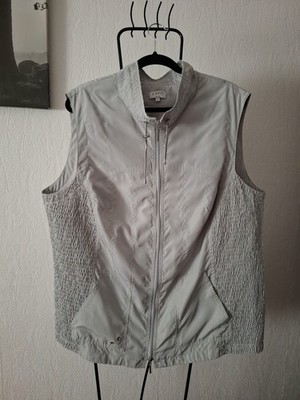 Erfo Leichte Weste Grau BESONDERS 50 52, Weit 66cm, Lang 70 cm 2-Wege-Zipper 