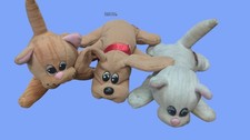 3- Vintage 1980s Pound Puppy Purries Plush by Tonka