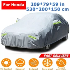 Full Car Cover Outdoor Waterproof Snow Rainproof UV Protection For Honda Sedan
