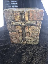 Tissue Box Holder Case 5x5x5 Cross Amazing Grace Hope Love Bible Verse Faith