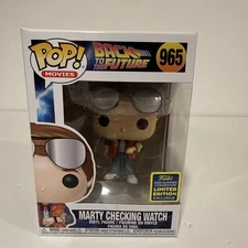 Funko Pop Movies Back to The Future Marty Checking Watch With Pop Protector