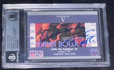 Chuck Howley 1990 Pro Set Signed Super Bowl V Ticket Card Auto RC SB 5 Mvp BAS