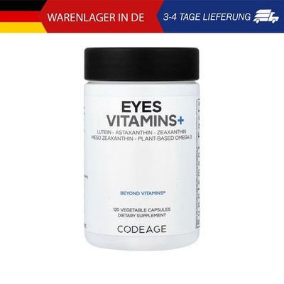 Codeage, Eyes Vitamins+, Vitamine für die Augen, 120 pflanzliche Kapseln