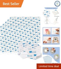 Heavy-Duty Double-Sided Foam Pads - Water-Resistant Sticky Adhesive, 4x4 cm