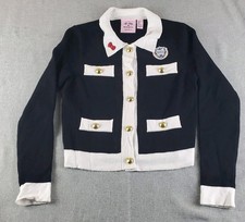 Hello Kitty X Forever 21 XO Kitty Cardigan Womens Medium Blazer Gold Button