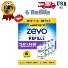 1-Pack Zevo Flying Insect Trap Refill Cartridges Easy to Use 6 Refill Cartridges