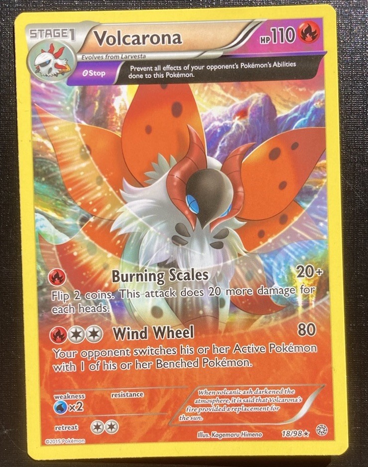 Volcarona 18/98 Pokémon Ancient Origins Full Art Rare TCG LP