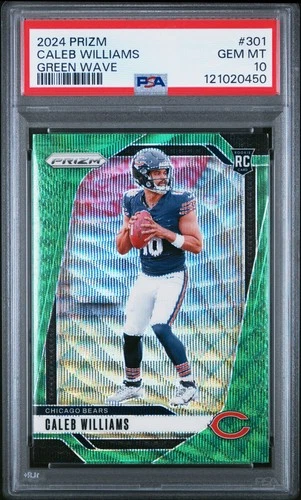 2024 Panini Prizm #301 Caleb Williams Green Wave PSA 10