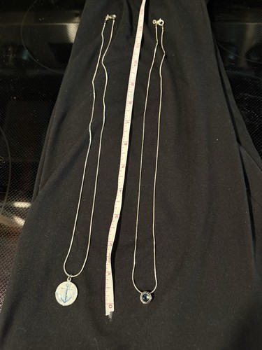 Alex & Ani Pendant Lot Of 2 Used Blue Nautical