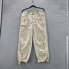 Anthropologie Women Pants 27 Beige Ripley Cargo Utility 24" Inseam Outdoor