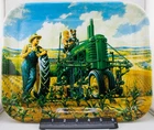Vintage 1997 John Deere “Lunch Time” Metal Tin 13” Serving Tray
