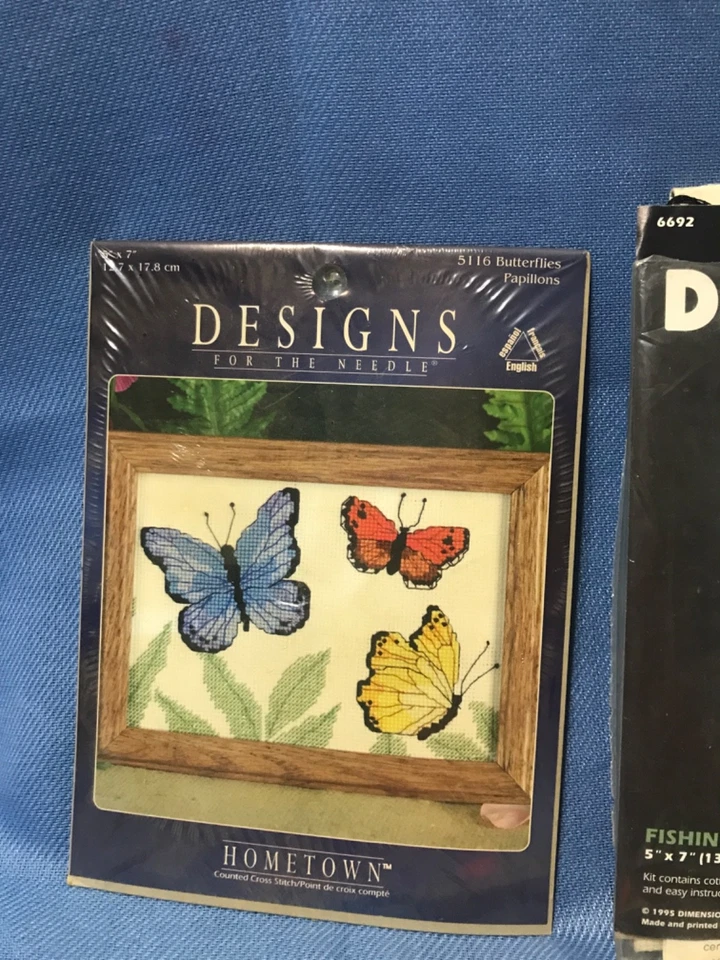 Lote de 4 kits de punto de cruz contados usados 3-nunca abiertos 1 abierto Foto 2 de 4