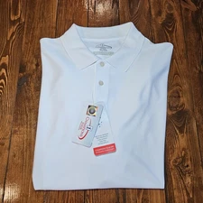 Champions Tour Mens XL Golf Polo White Shirt NWT 100% Polyester Short Sleeve