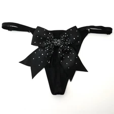 Victoria's Secret VERY SEXY Shine Satin Bow Adjustable V-String Panty S M XL