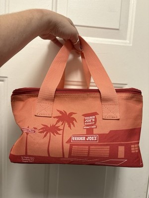 Trader Joe's Mini Insulated Tote Lunch Bags Peach