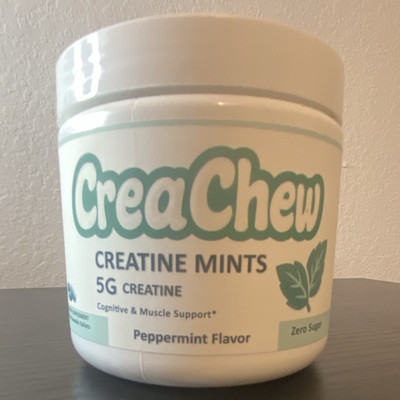 CreaChew Creatine Monohydrate Tablets 5 g Peppermint Flavor Zero Sugar