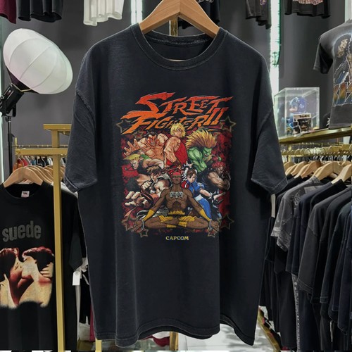 Street Fighter II Faded T-Shirt Black XL