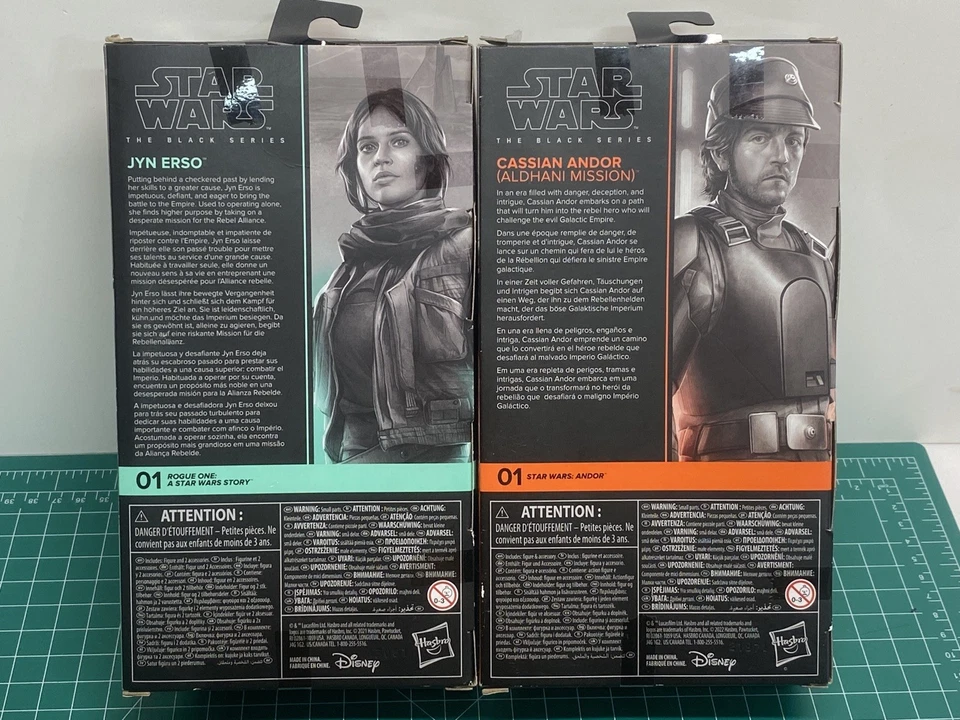 Lote Star Wars Serie Negra Jyn Erso + Cassian Andor Aldhani, Figuras de 6 Pulgadas NUEVO Foto 2 de 2