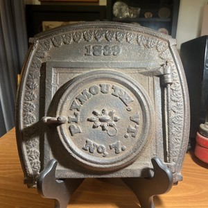 Antique Cast Iron Oven Door From Plymouth Vt. 1839
