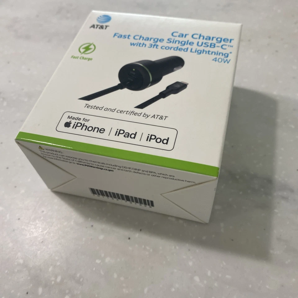 Car Charger Fast Charge DOUBLE USB-C 3ft cord ipad iphone USB-C 40W BRAND NEW - Image 3 of 4