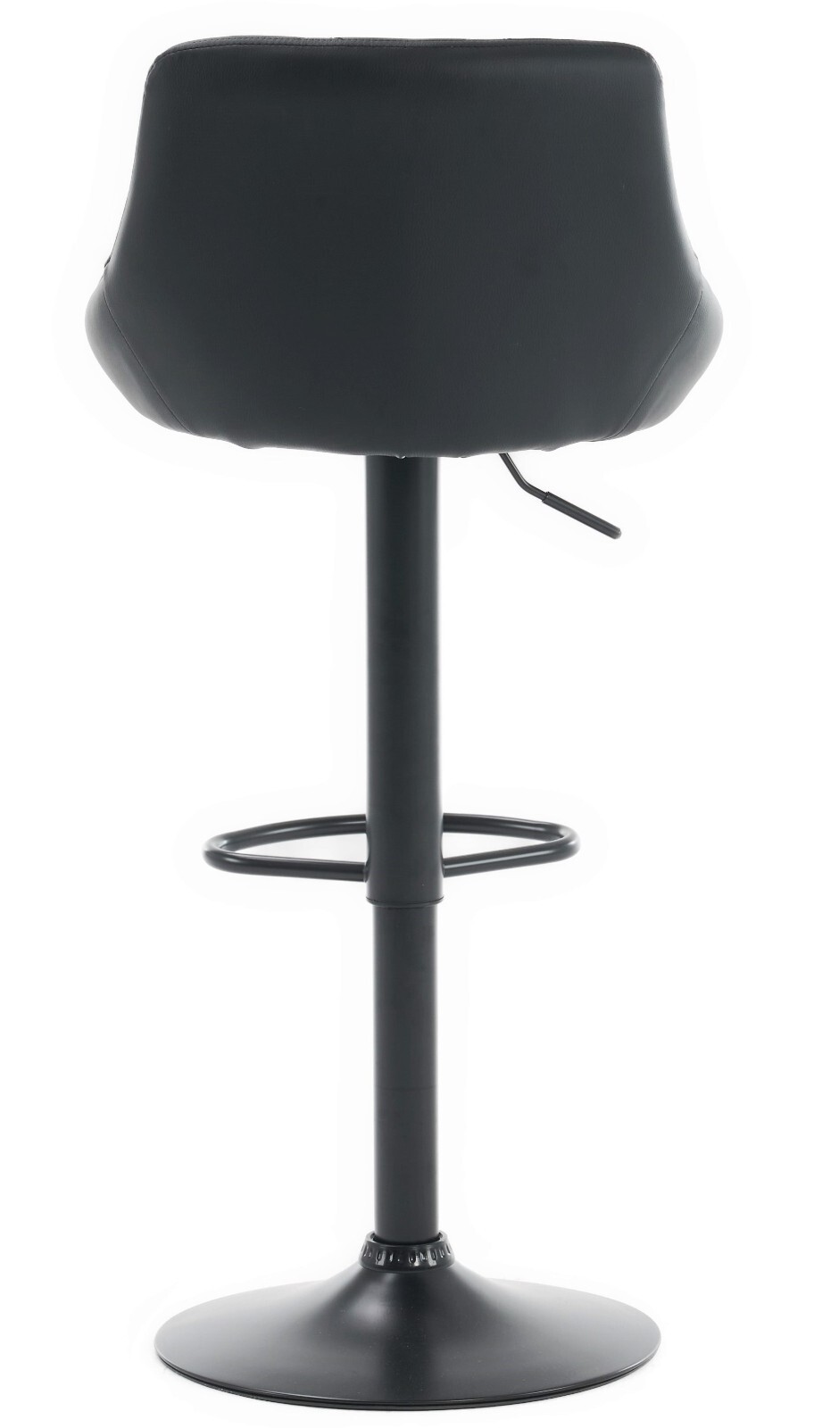 Set of 3 Bar Stools , Black Grey Silver Faux Leather, Kitchen Breakfast