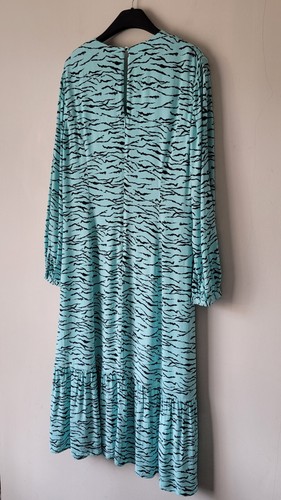 WHISTLES INEZ ANIMAL PRINT DRESS BUTTON-DOWN BLUE Size Uk 16 RRP £149. - Picture 9 of 18
