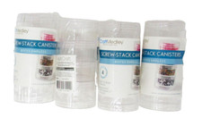 Screw Stack Canisters 4ct X 4 16 total bead storage CraftMedley MultiCraft