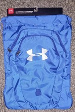 Under Armour Undeniable Sackpack Cinch Bag Blue Gym Workout Gear New W Tags
