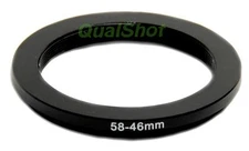 58-46mm 58mm-46mm Step-down adapter ring Anodized Black