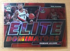 2019-20 Panini Donruss Optic DAMIAN LILLARD Elite Dominators Red Prizm 57/99