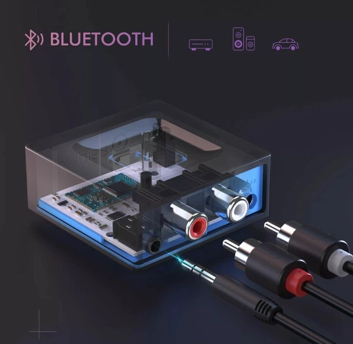 esinkin Wireless Audio Receiver for Music Streaming Sound System Works New - Image 3 of 4