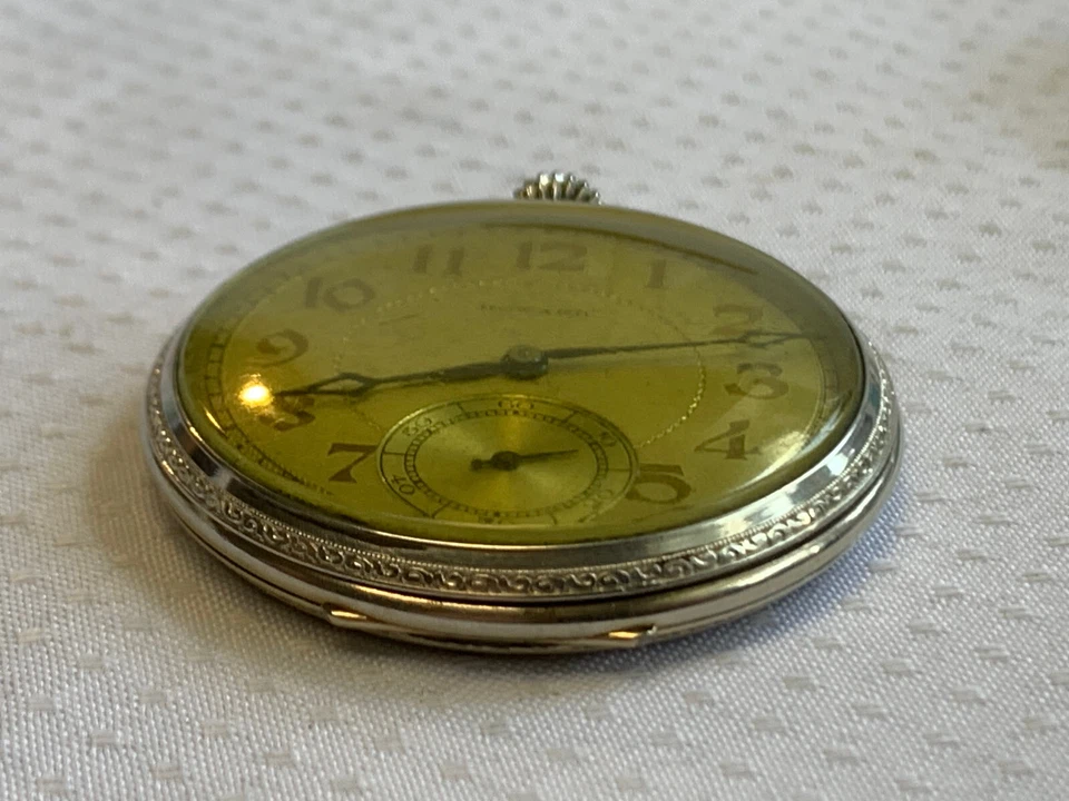 Antique E. Howard Pocket Watch Size 10s 51878 17J Model 1921 Openface *Working* - Image 4 of 4
