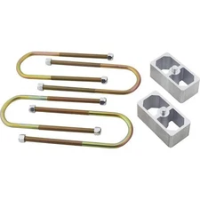 Universal Leaf Spring Lowering Block Kit 2" Drop with U-Bolts & Hardware