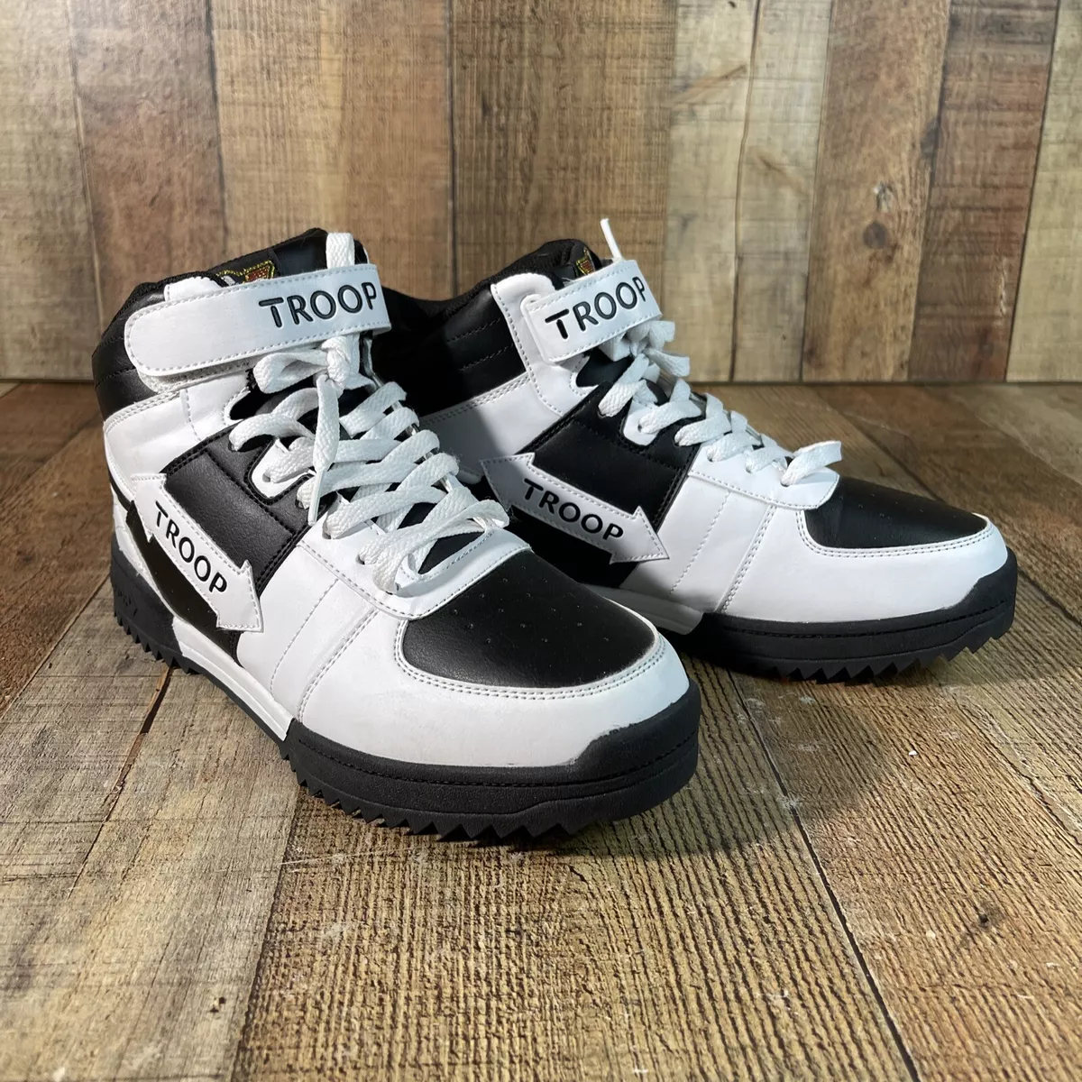 World Of Troop Crown Mid Ripp Mens White Synthetic Lifestyle Sneakers Shoe 81 2