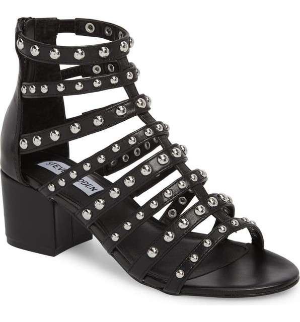 steve madden white studded sandals