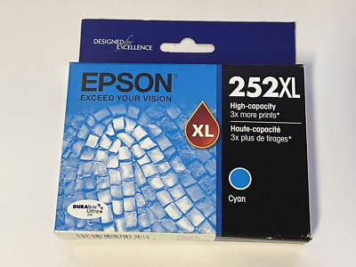 EPSON 252XL DuraBrite Ultra Ink, Cyan/Blue, 1 Ink Cartridge | eBay