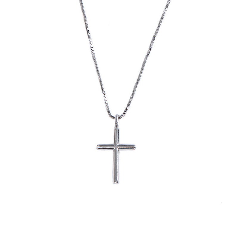 Small Plain & Simple Cross Pendant 18