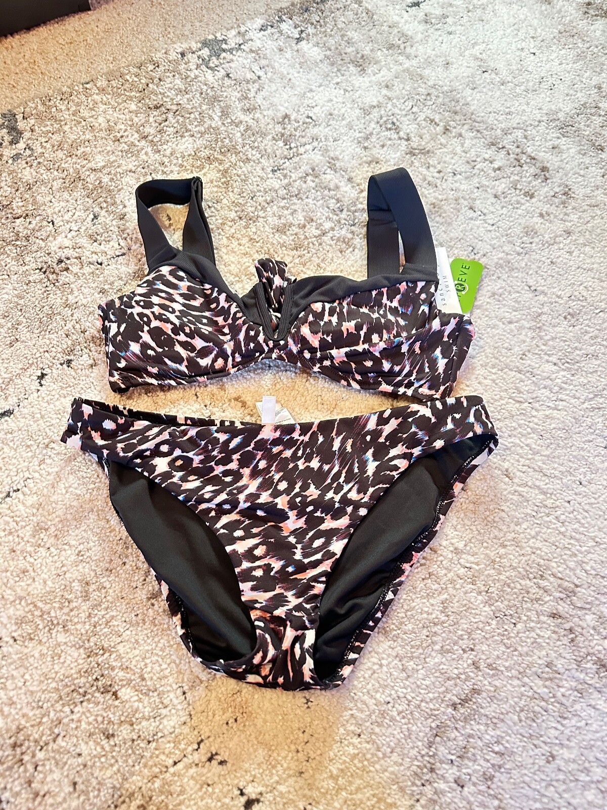 NWT Sanctuary Swim Suit Repreve Stay Cool MULTI Swim Suit 2 PIECE ...