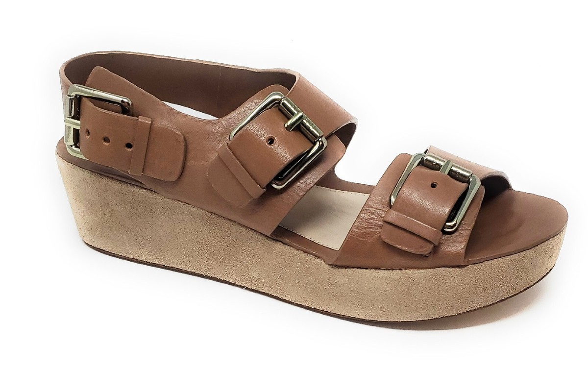 Michael Kors Zoe 2 Band Flatform platform Leather Sandals  display picture 1