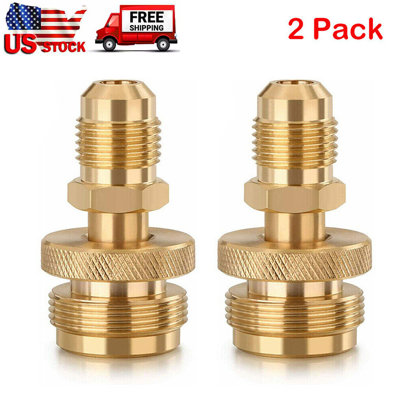2 Pack 1LB Propane Tank Cansiter Regulator Adapter to 3/8" M